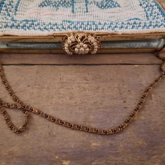 Stunning Native American Handmade Beaded Purse - Art Deco Style - Picture 5 of 9